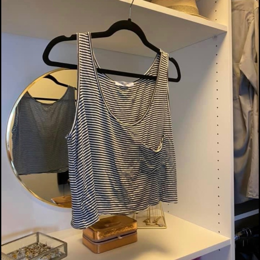 Project social t crop stripe tank